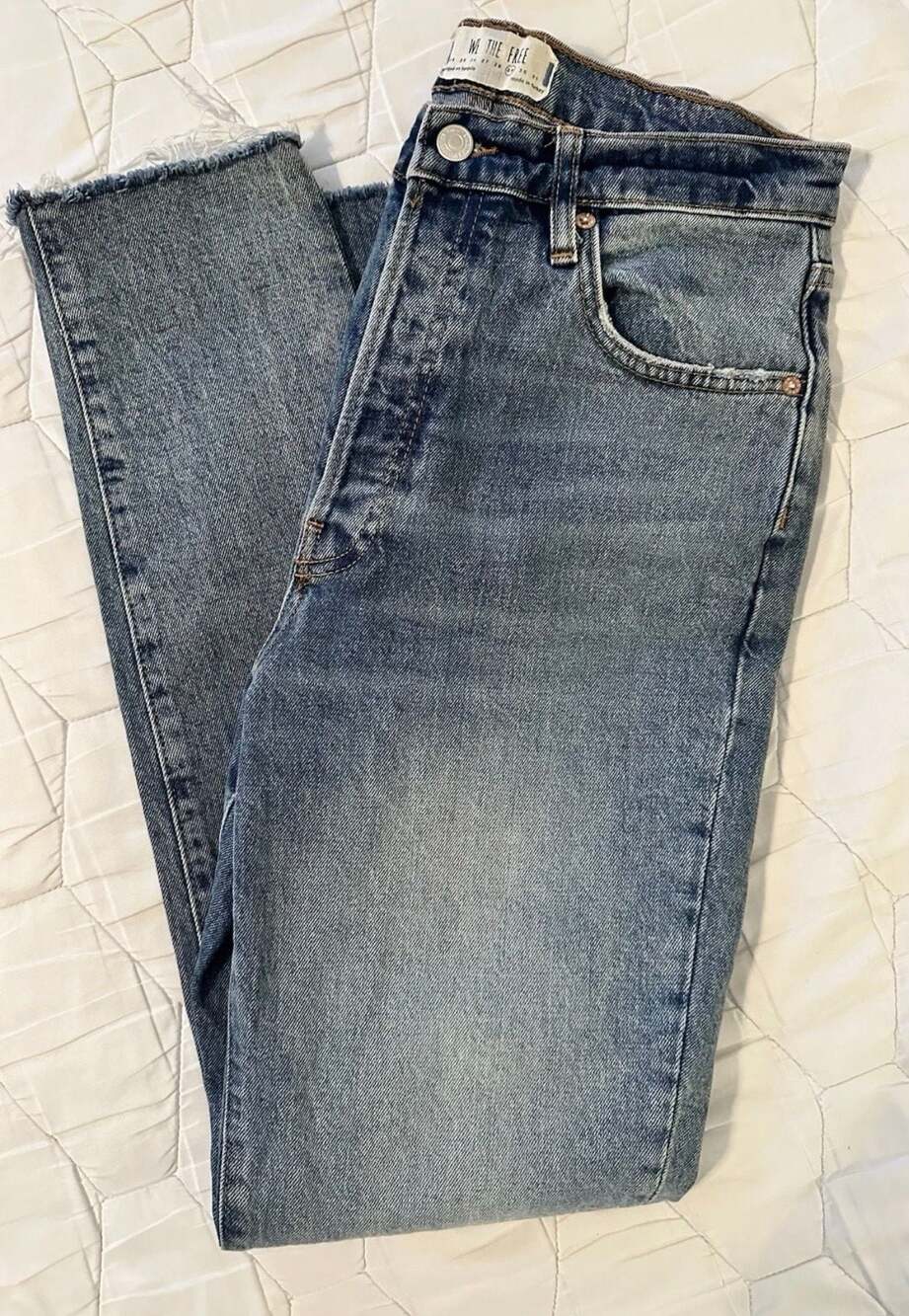 We The Free Free People Button Fly Straight Leg Jeans Size 29